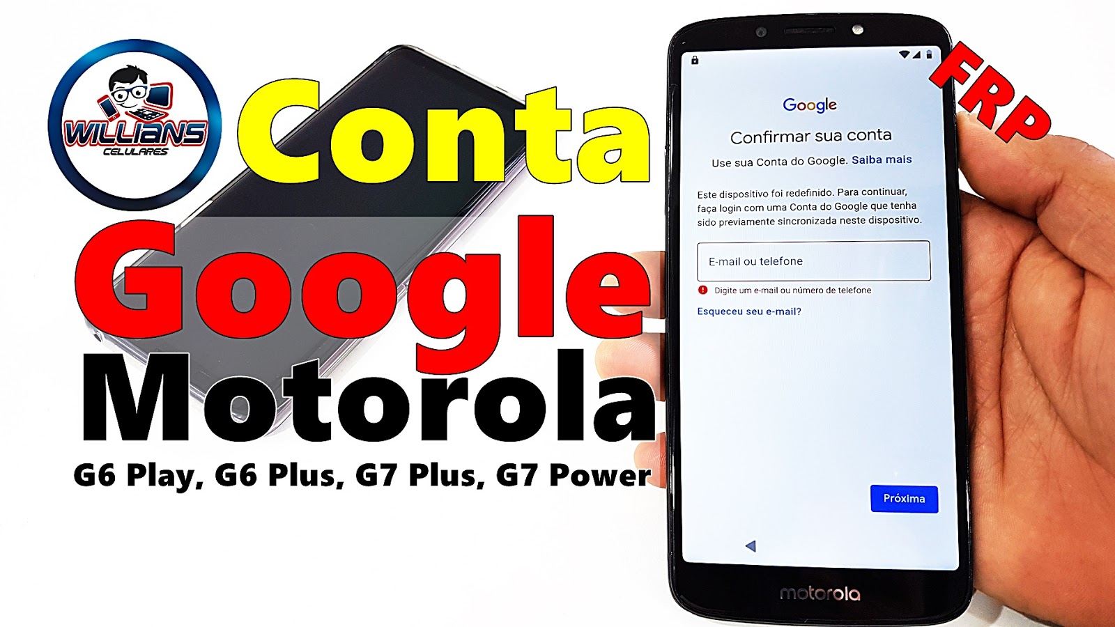 Como Desbloquear Conta Google Moto G7 Plus, G7 Power, Moto G6 Play, Moto G6 Plus Android 9