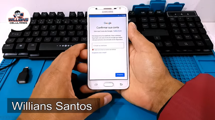 Aprenda como Desbloquear ou Restaurar a Conta Google dos aparelhos Samsung J5 Prime, J7 Prime com android 8 Atualizado.