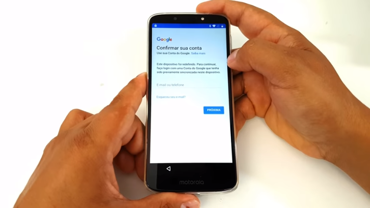 Aprenda como Desbloquear a Conta Google com Android 8.0 / 8.1 nos aparelhos Moto G6, G5, G4, X4, X5, Moto Z2