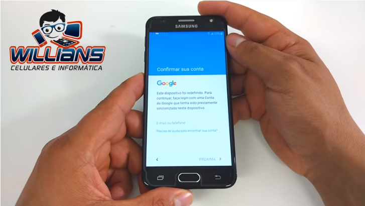 Aprenda como Desbloquear a Conta Google dos aparelhos Samsung Galaxy J5 Prime SM-G570, G570M.