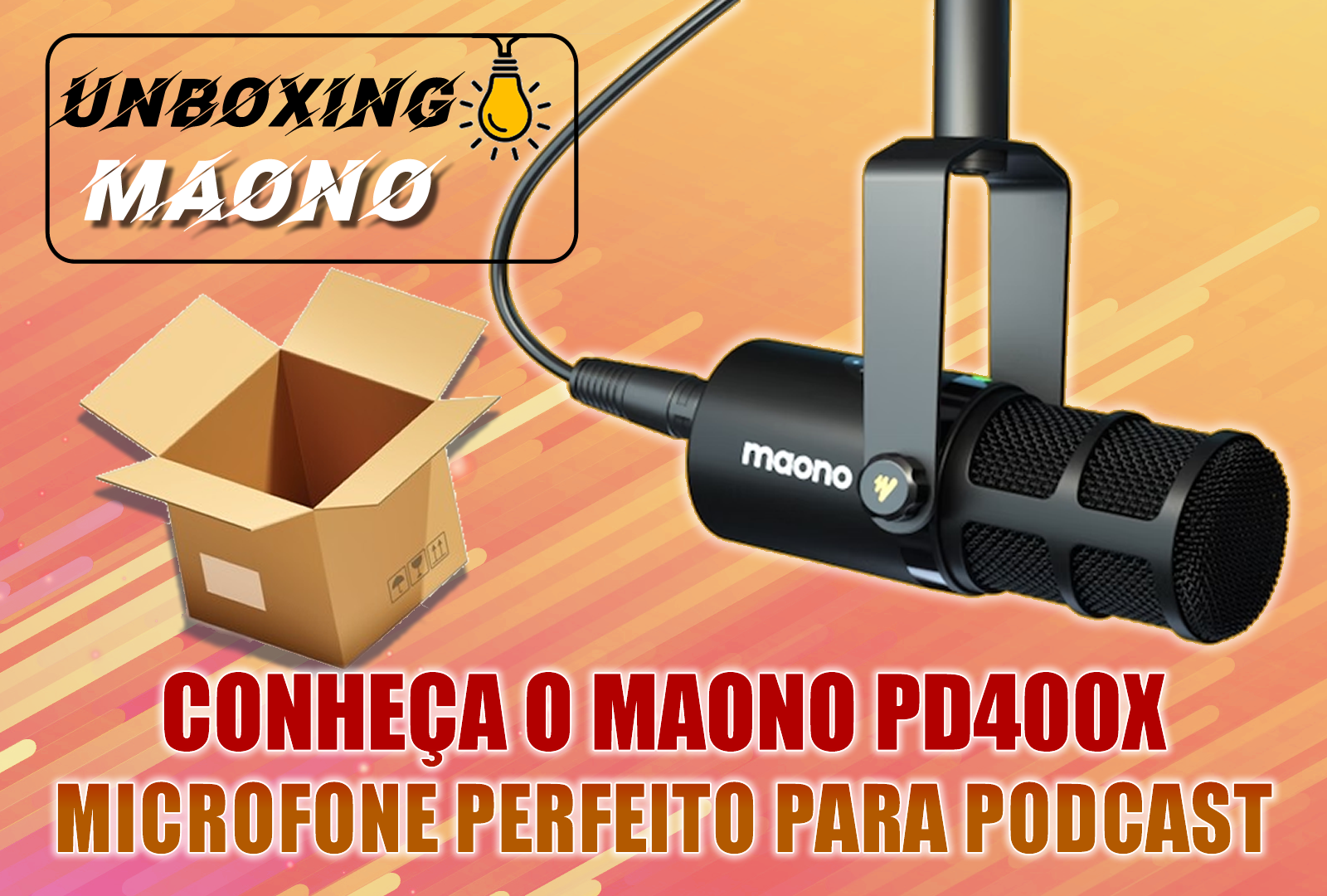 CONHEÇA O MAONO PD400X, MICROFONE Perfeito para PODCAST e Streaming e muito mais…